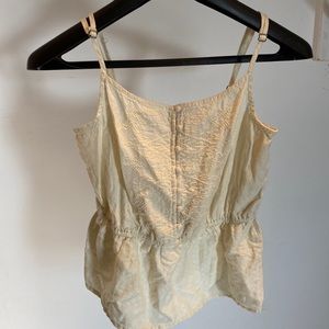 Cream Crop Tank Top